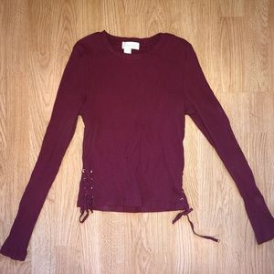 long sleeve crop top